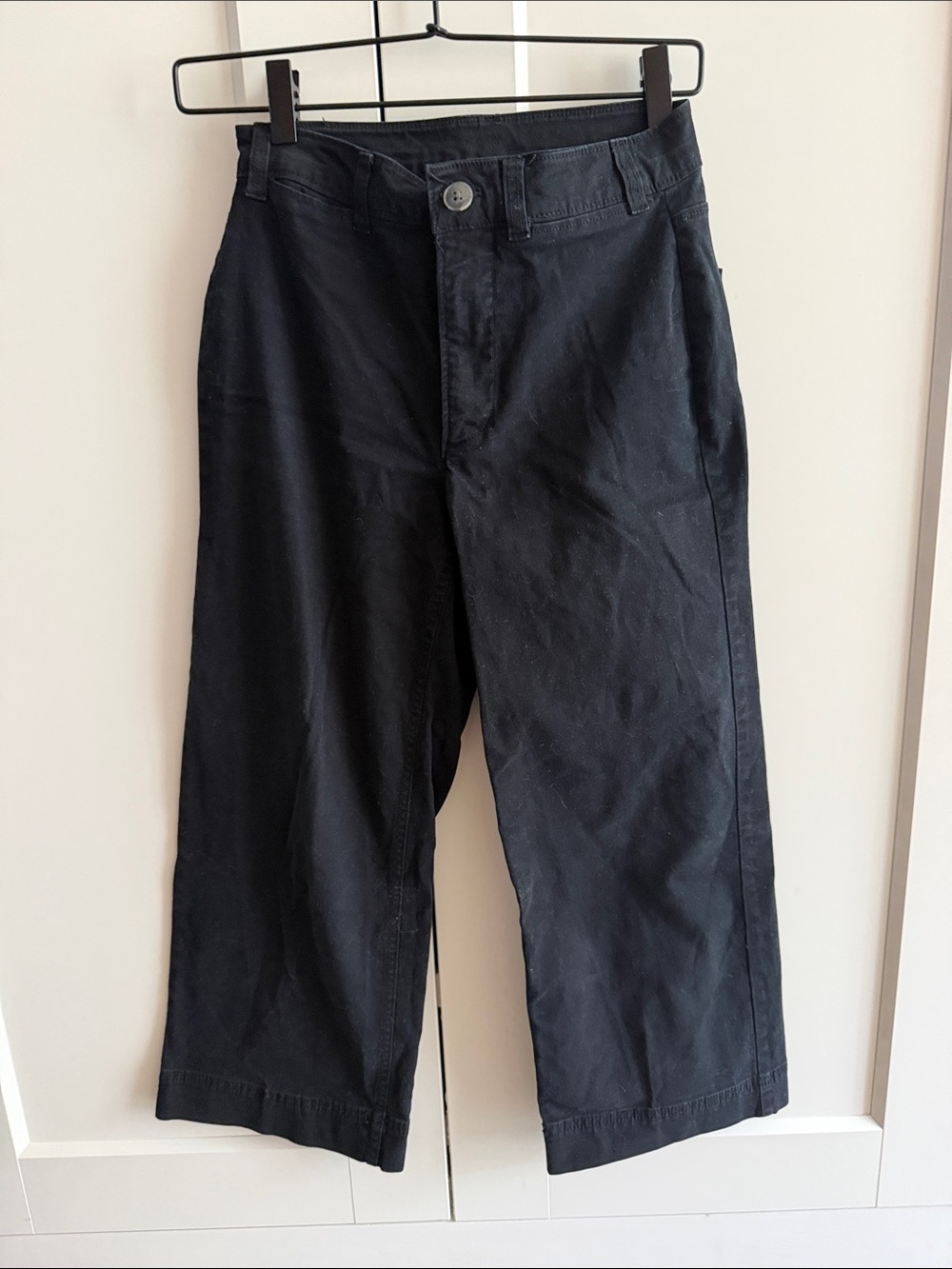 Old Navy Women's Black Flat Front Wide-Leg Pants